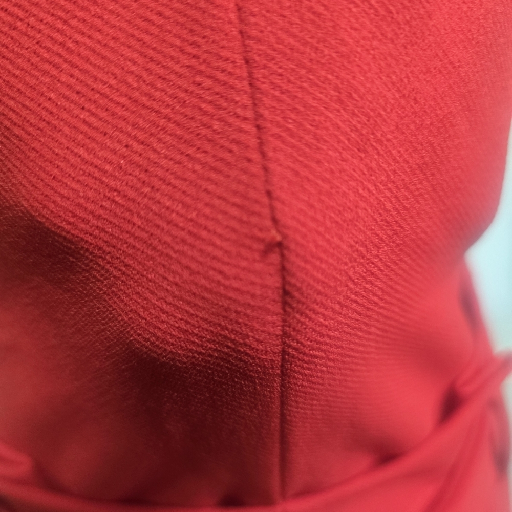 Chic Red V-Neck Jumpsuit - Picture 11 of 11